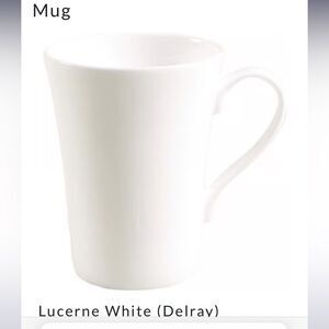 Mikasa Lucerne Delray White Bone China Tall Cup Mug 4.5”
